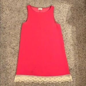 Pink dress with lace detail